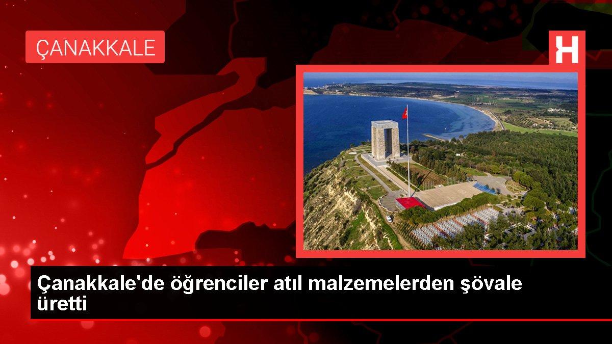 Çanakkale'de öğrenciler atıl malzemelerden şövale üretti