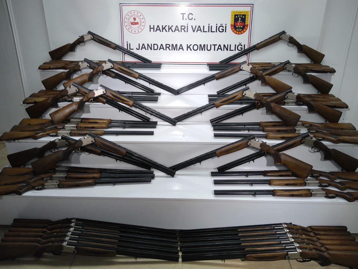 Hakkari\'de 50 av tüfeği ele geçirildi