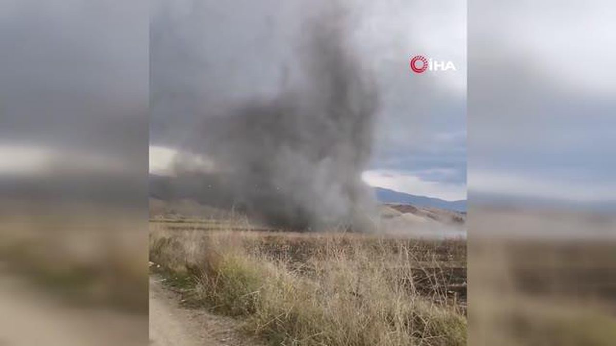 Tokat'ta hortum cep telefonu kamerasına yansıdı