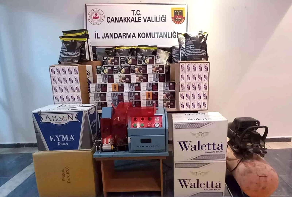 Çanakkale\'de 90 bin TL değerinde 29 kilogram kıyılmış tütün ele geçirildi