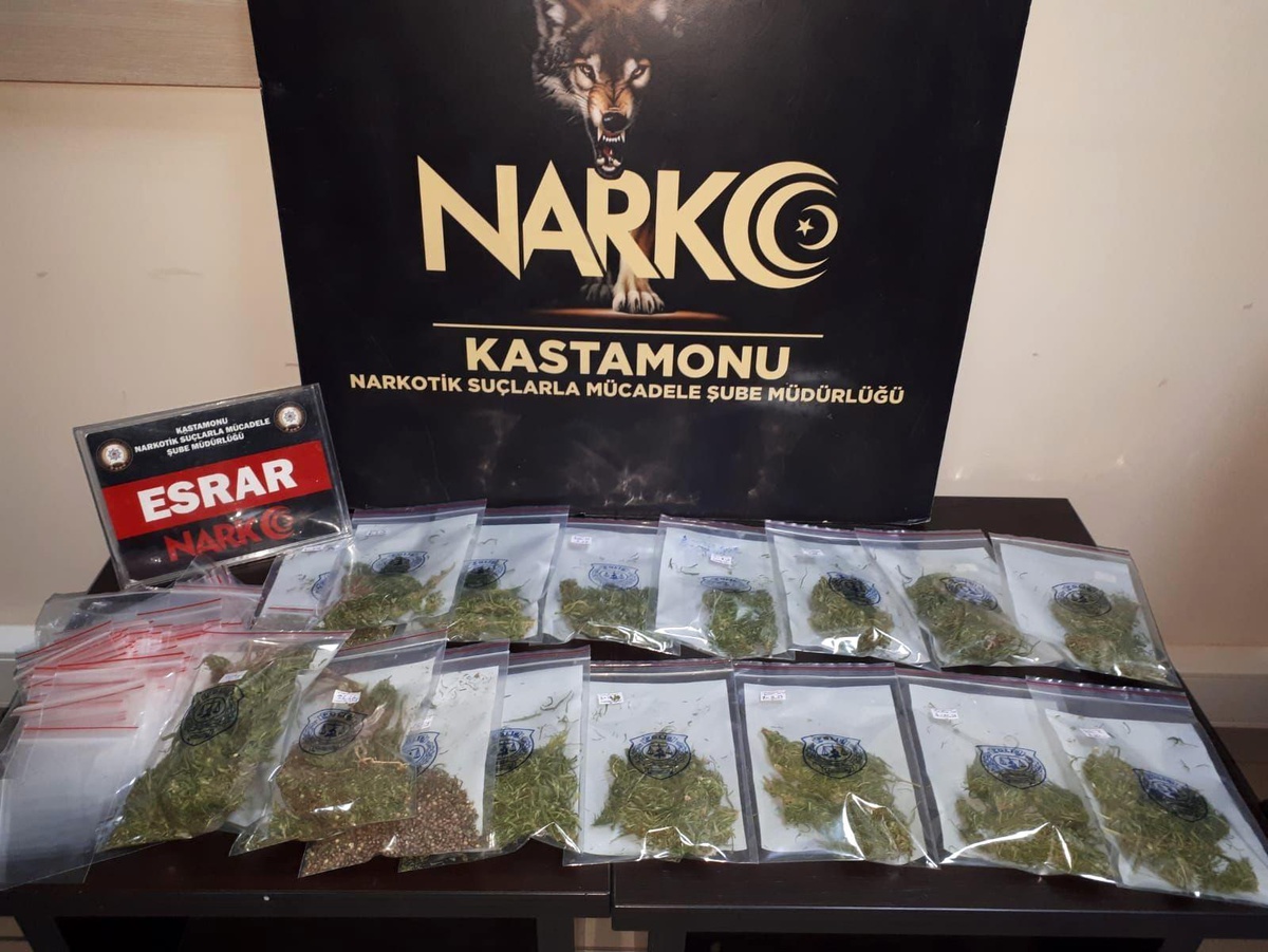 Kastamonu\'da uyuşturucuyla yakalanan şahıs tutuklandı