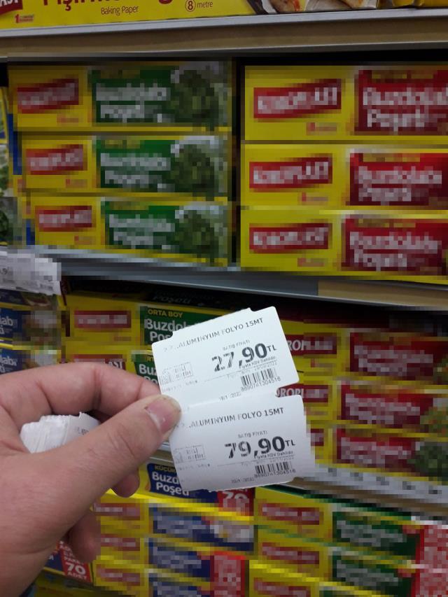 Markete gidince rafa bakıp kalmayın! Bir ürünün fiyatı 27,90'dan 79,90'a çıktı