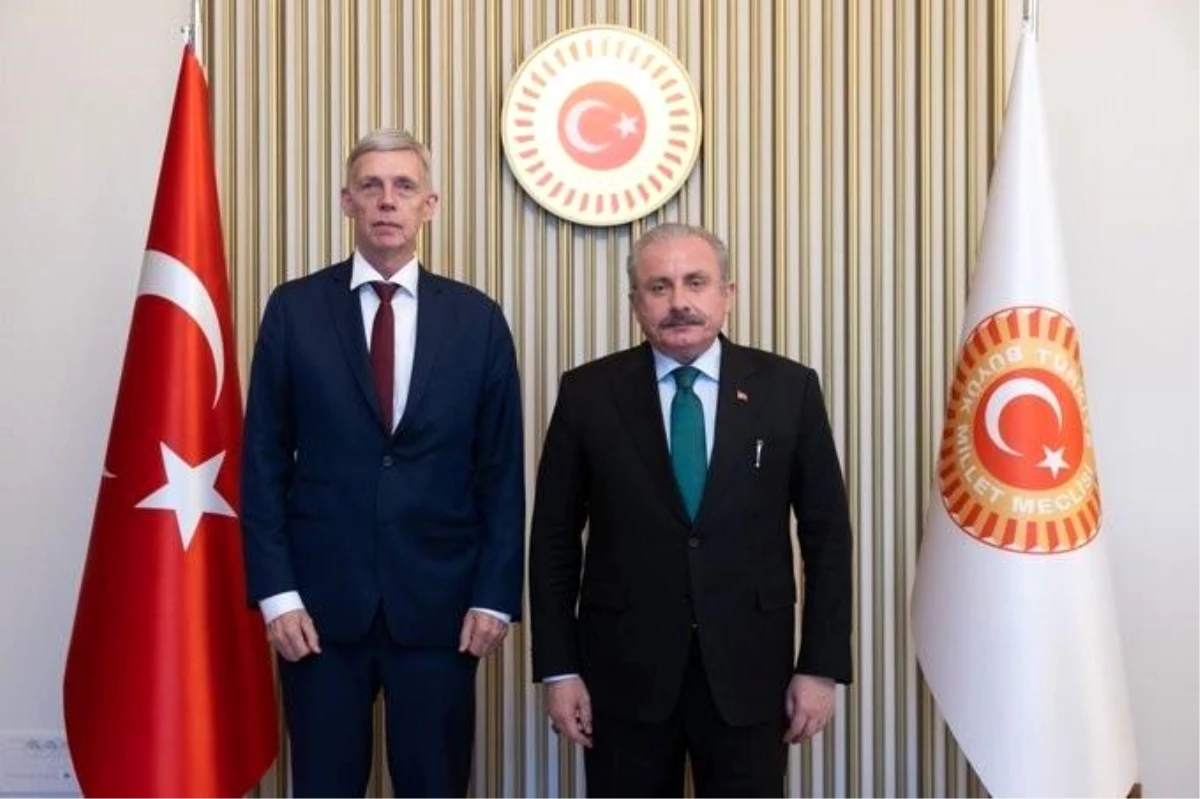 TBMM Başkanı Şentop, Norveç\'in Ankara Büyükelçisi Erling Skjonsberg\'i Meclis\'te kabul etti