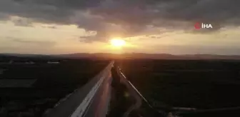 Balıkesir'de mest eden gün batımı manzarası