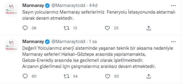 Marmaray'daki arıza yolcuları çileden çıkardı! İşe gitmek isteyen vatandaşlar istasyonlarda mahsur kaldı Marmaray'daki arıza yolcuları çileden çıkardı! İşe gitmek isteyen vatandaşlar istasyonlarda mahsur kaldı