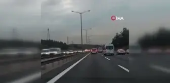 Trafikte makas atarak ilerleyen araç kamerada
