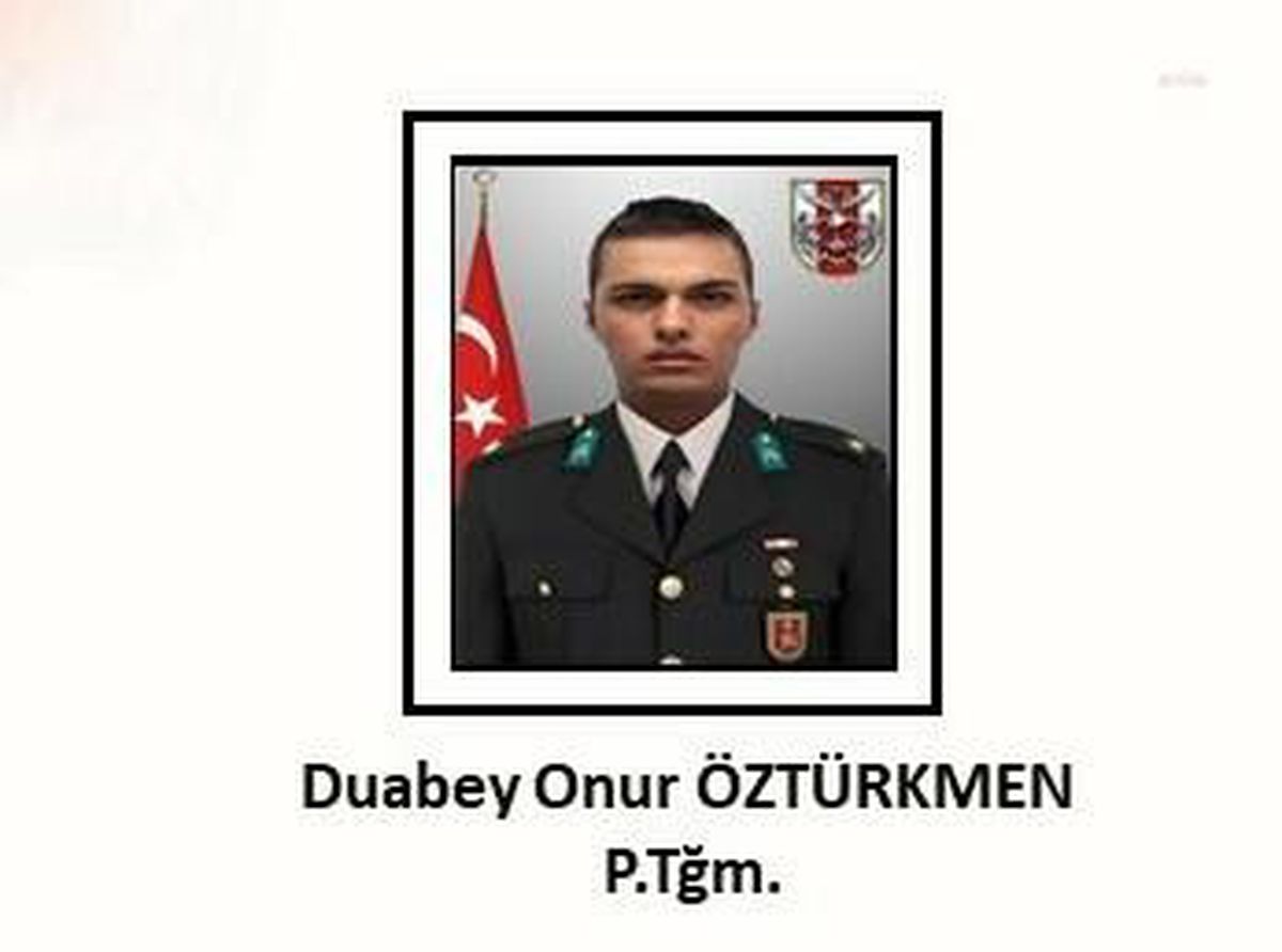 Msb: Piyade Teğmen Duabey Onur Öztürkmen Şehit Oldu