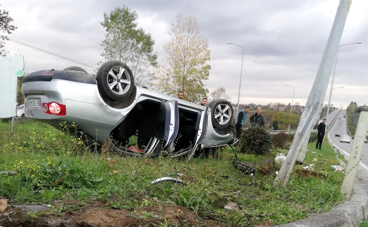 Otomobil takla attı: 1 yaralı