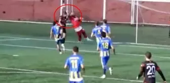 Süper Amatör'de oynanan maçta kafa topuna çıkan kalecinin kafatası çatladı! Yere yığılma anı kameralara yansıdı
