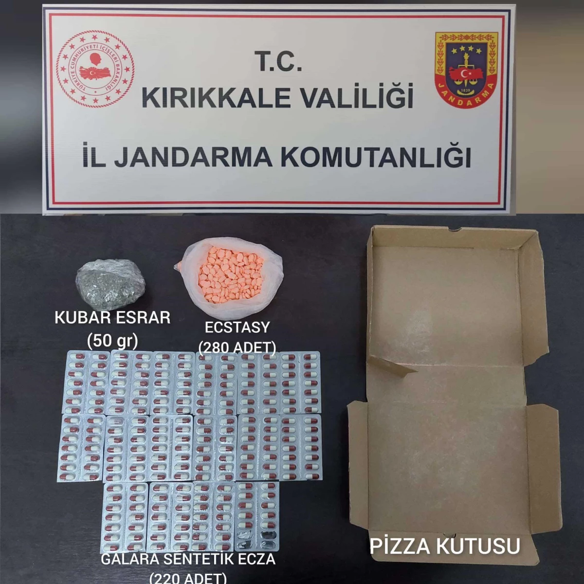 Kırıkkale\'de pizza kutusunda uyuşturucu ele geçirildi, bir şüpheli tutuklandı