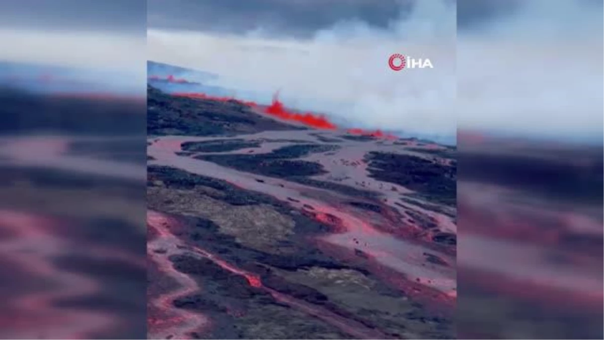 Hawaii\'deki Mauna Loa Yanardağı havadan görüntülendi