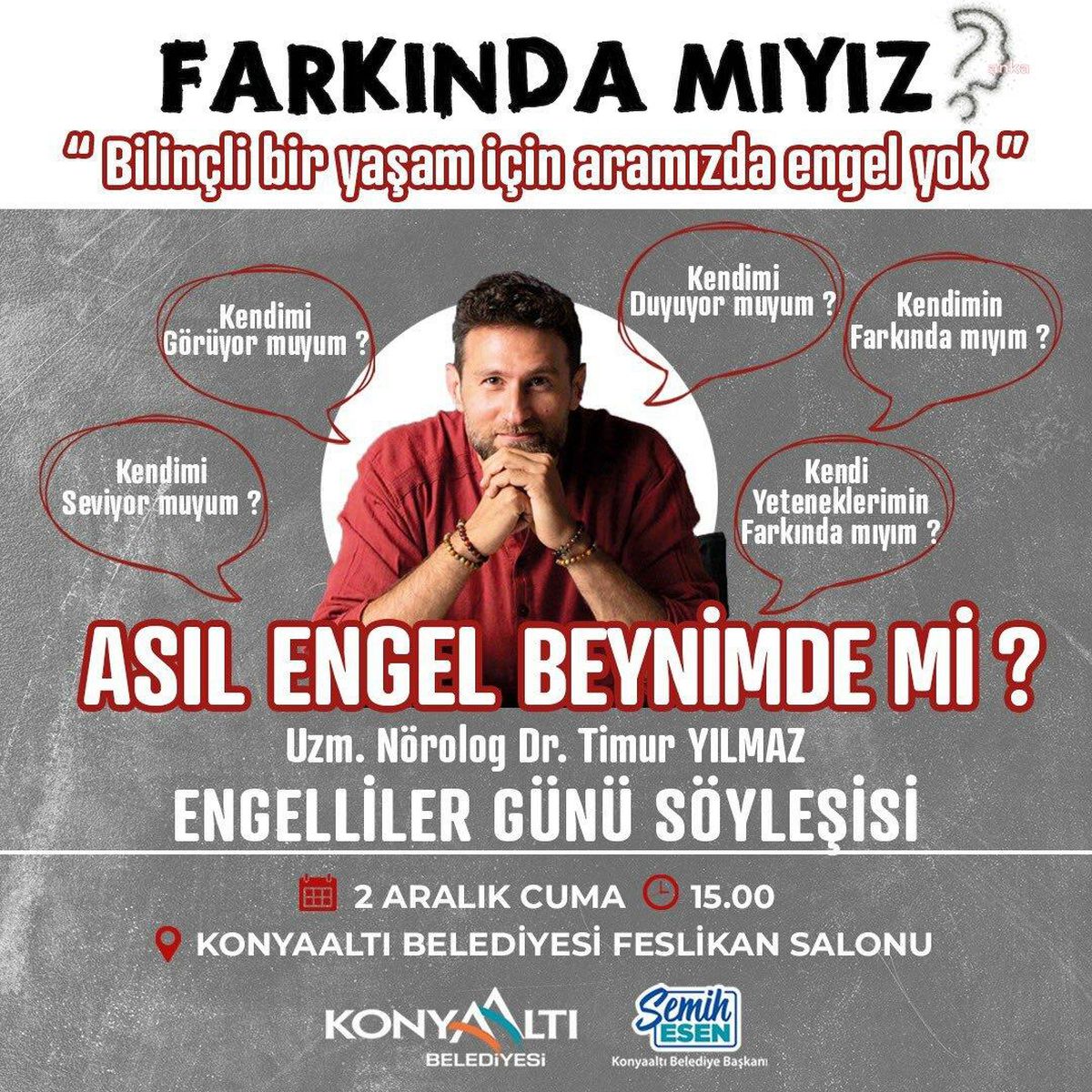 Konyaaltı Belediyesi\'nden Dünya Engelliler Günü\'ne Özel Söyleşi