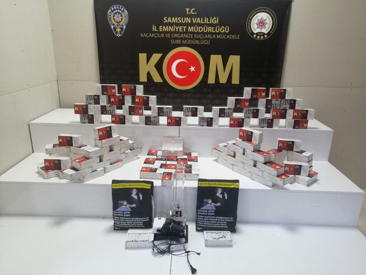 Samsun\'da kaçak tütün ve sigara operasyonunda bir zanlı yakalandı