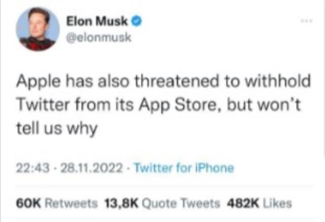 Üst üste paylaşımlar yaptı! Twitter'ın patronu Elon Musk, teknoloji devi Apple'a savaş açtı