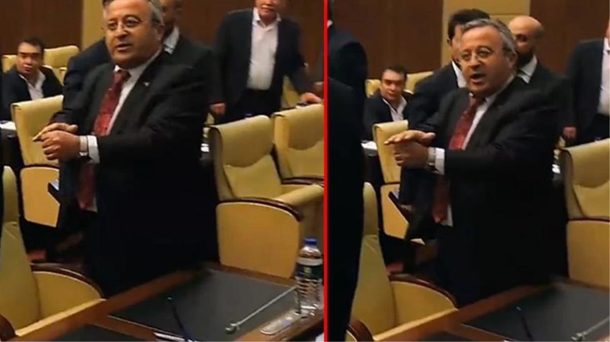 AK Partili Keçiören Belediye Başkan Yardımcısı Metin Akdemir\'den meclis toplantısında şok el hareketi: Her işiniz yarım böyle anasını satayım