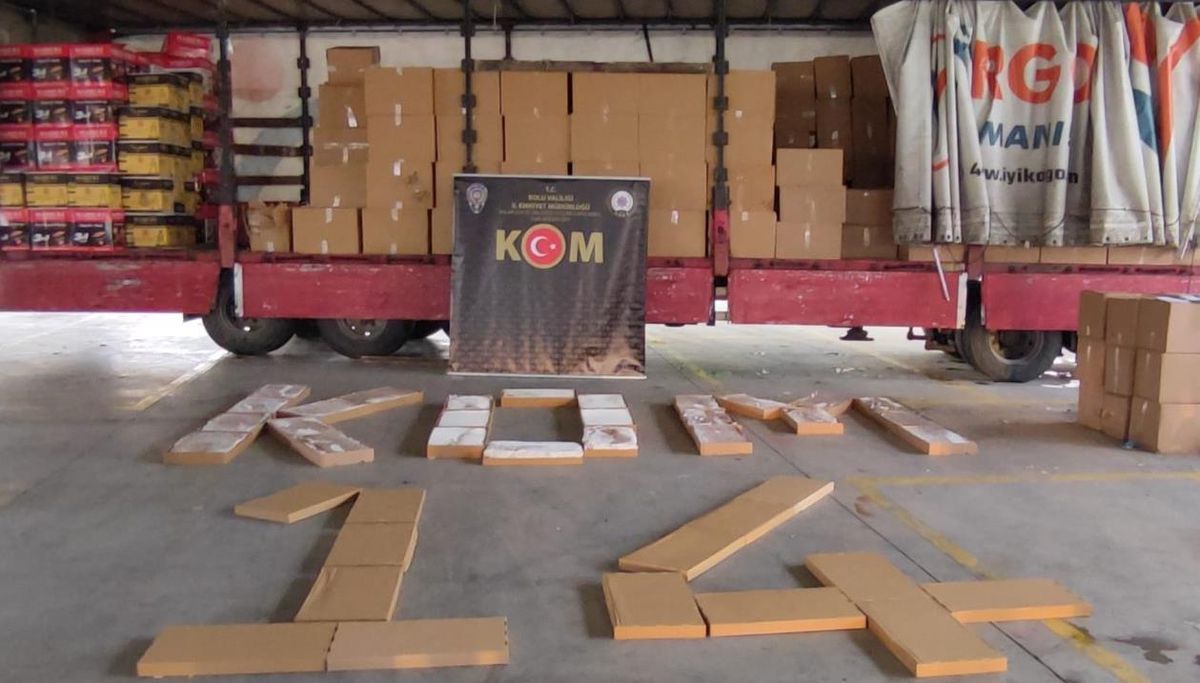 Bolu\'da tırda 7 milyon 645 bin makaron ele geçirildi