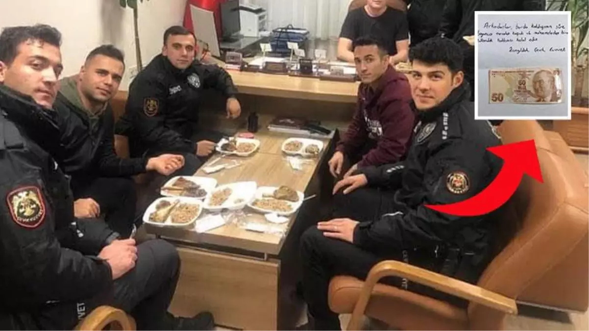 Düzce\'deki deprem için Zonguldak\'tan bölgeye yönlendirilen polisler, dönerken kaldıkları yurda para ve not bırakarak helallik istedi