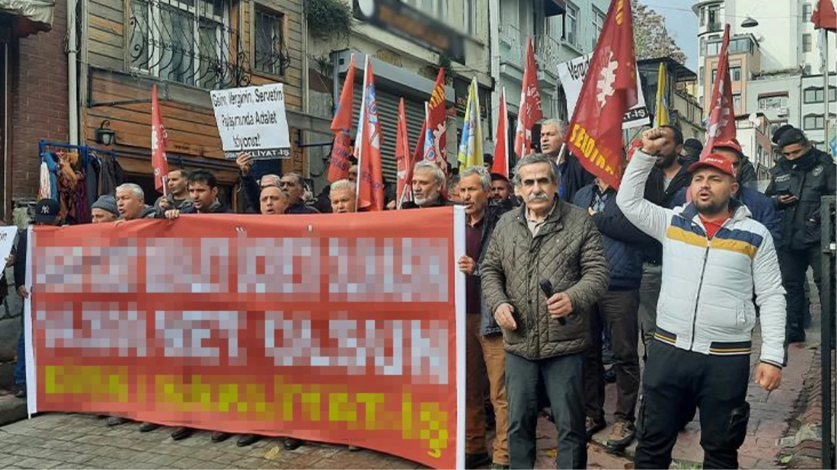 Sendikalı işçiler, Beyoğlu\'nda asgari ücret beklentileri için eylem yaptılar! Talep ettikleri ücreti görenler şaşkınlıklarını gizleyemedi