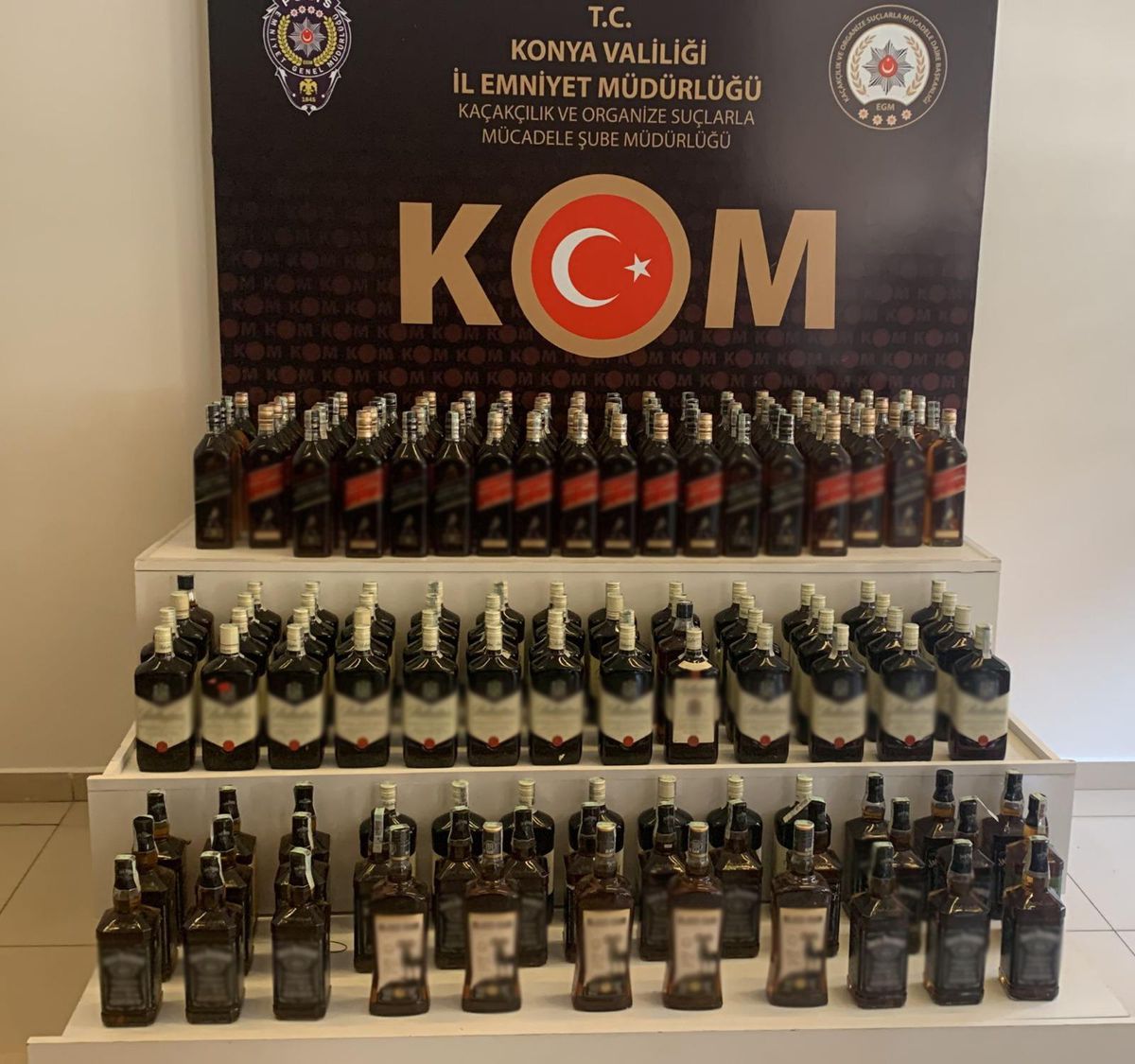 Konya\'da kaçak içki operasyonunda bir şüpheli yakalandı