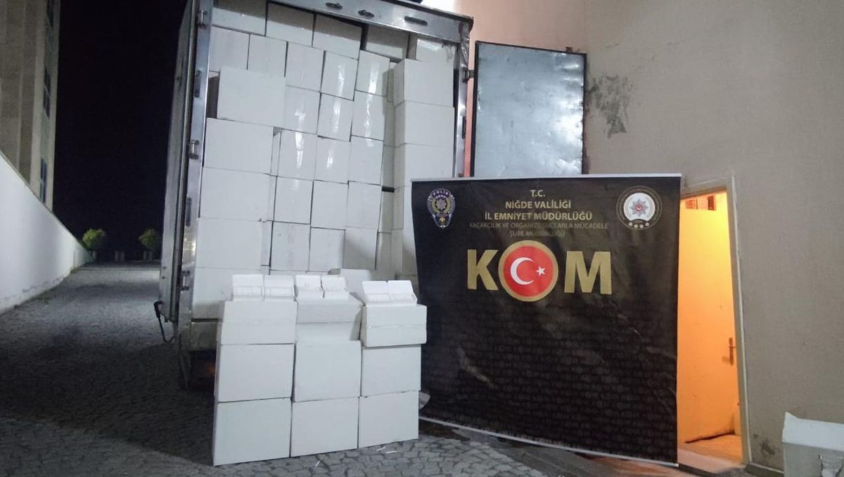 Niğde\'de 5,5 milyon makaron ele geçirildi
