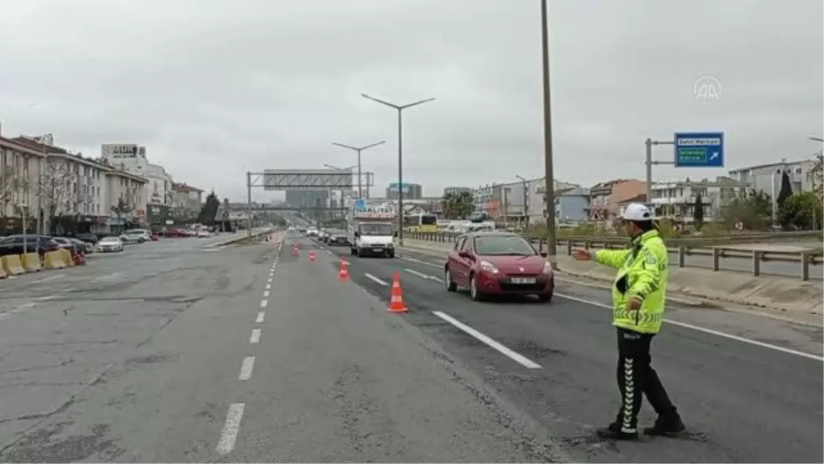 Silivri\'de şehirler arası ticari araçlara kış lastiği denetimi