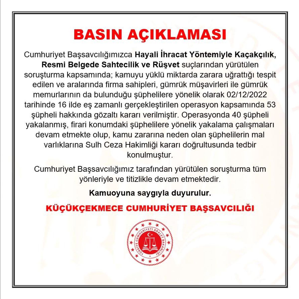 İstanbul merkezli 16 ildeki gümrük operasyonunda 40 zanlı yakalandı