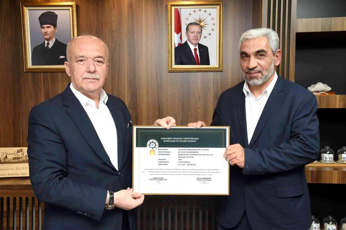 Dursunbey OSB\'de ilk fabrika ruhsat aldı