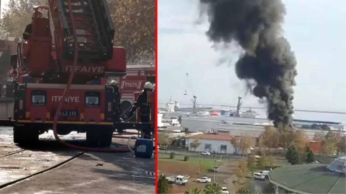Samsun Limanı\'nda korkutan patlama! Çıkan yangın kısa sürede kontrol altına alındı