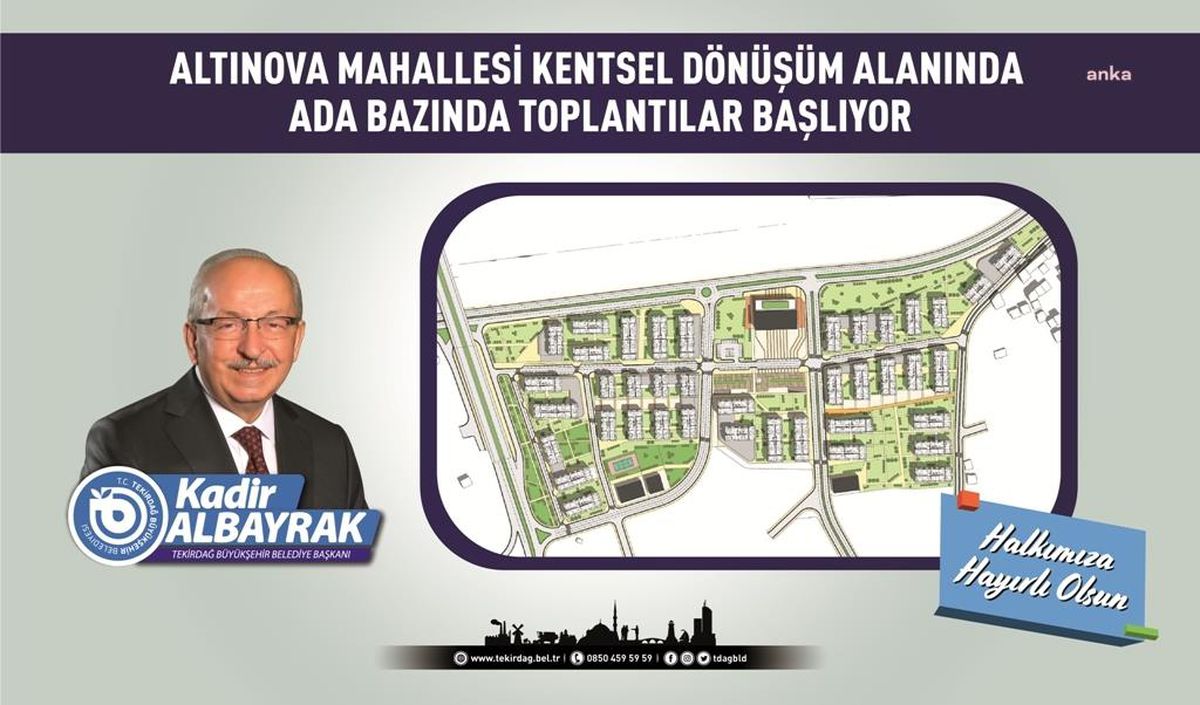 Tekirdağ\'da Altınova Mahallesi Kentsel Dönüşüm Alanı\'na İlişkin Toplantılar Başlıyor