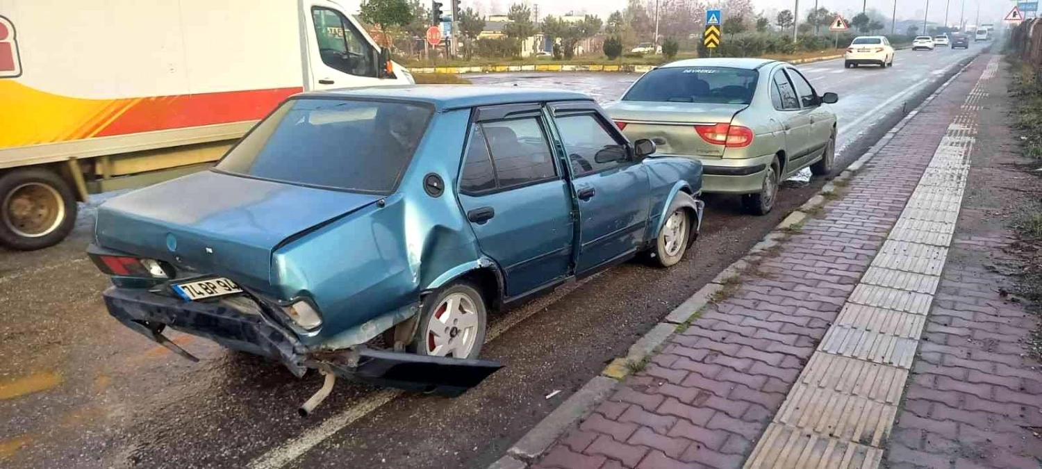 Zonguldak\'ta zincirleme trafik kazası: 1 yaralı