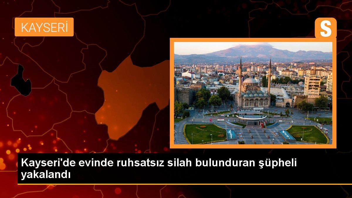 Kayseri\'de evinde ruhsatsız silah bulunduran şüpheli yakalandı