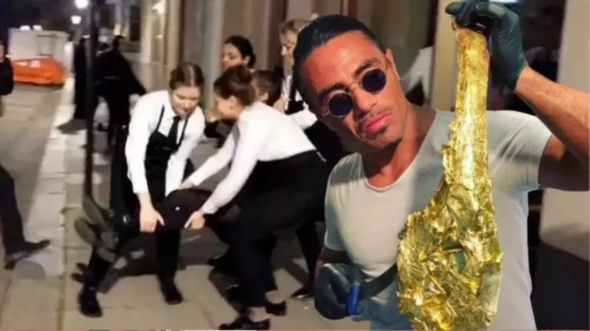 Vegan aktivistler, Nusret\'i protesto etti: Birleşik Krallık\'ta iki milyon insan gıda yardımına muhtaçken altın kaplama biftek satıyorlar