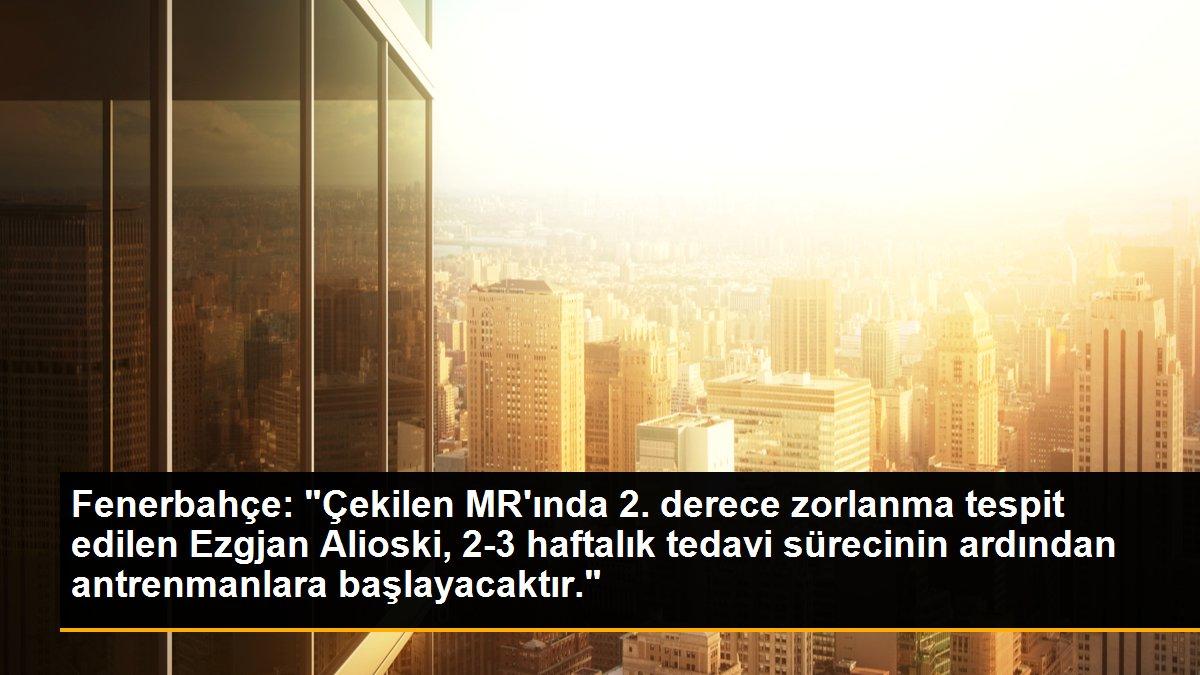 Fenerbahçe: "Çekilen MR\'ında 2. derece zorlanma tespit edilen Ezgjan Alioski, 2-3 haftalık tedavi sürecinin ardından antrenmanlara başlayacaktır."