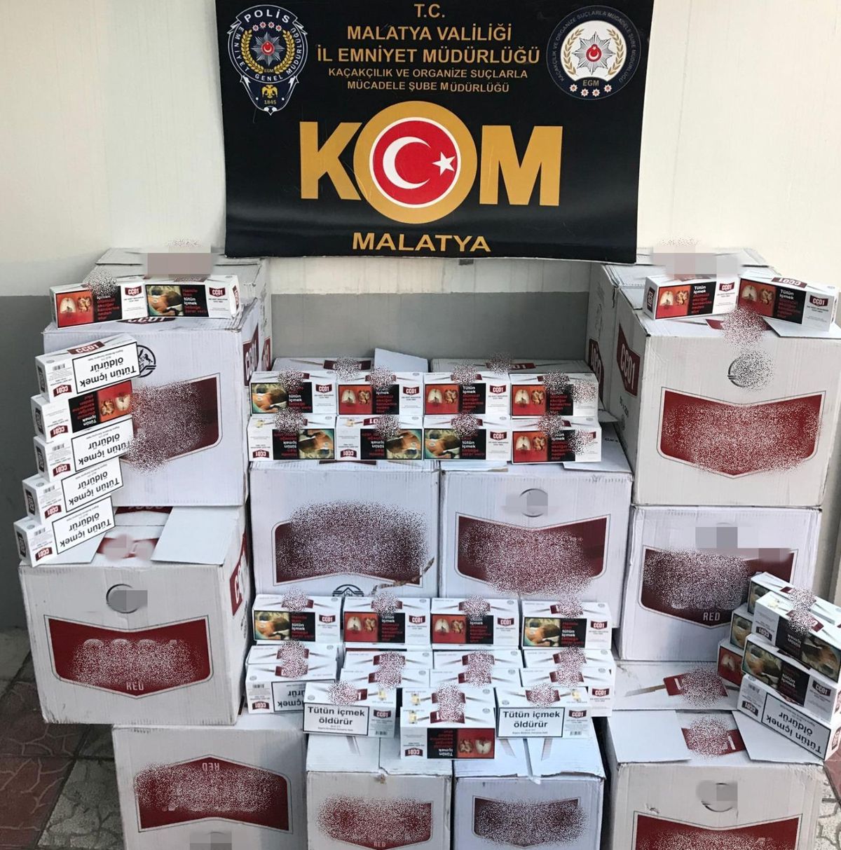 Malatya\'da 201 bin 600 makaron ele geçirildi