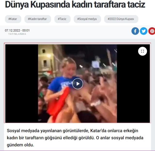 Katar'da düzenlenen Dünya Kupası'nda kadın taraftara yönelik taciz anını yansıtan görüntü yeni değil Katar'da düzenlenen Dünya Kupası'nda kadın taraftara yönelik taciz anını yansıtan görüntü yeni değil