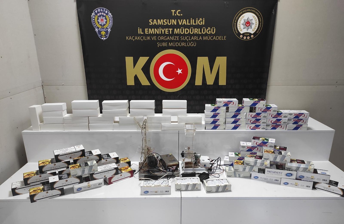 Samsun\'da kaçak tütün ve sigara operasyonunda bir zanlı yakalandı