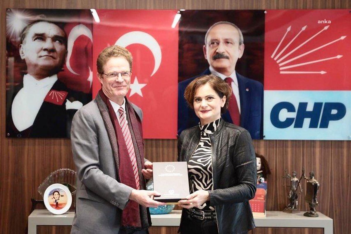 AB Türkiye Delegasyonu Başkanı Nıkolaus Meyer-Landrut, CHP İstanbul İl Başkanı Canan Kaftancıoğlu ile Görüştü