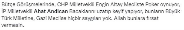 İYİ Partili vekil, TBMM'de bütçe görüşmelerini ayaklarını koltuğa uzatarak dinledi! Tepki yağıyor İYİ Partili vekil, TBMM'de bütçe görüşmelerini ayaklarını koltuğa uzatarak dinledi! Tepki yağıyor
