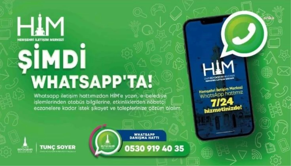 İzmir Büyükşehir Belediyesi\'nden Whatsapp Hizmet Hattı
