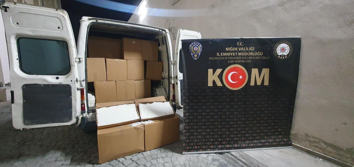 Niğde\'de 1 milyon 142 bin makaron ele geçirildi