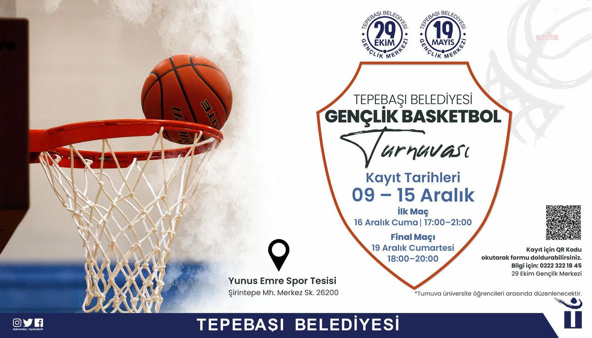 Tepebaşı Belediyesi\'nden \'Gençlik Basketbol Turnuvası\'