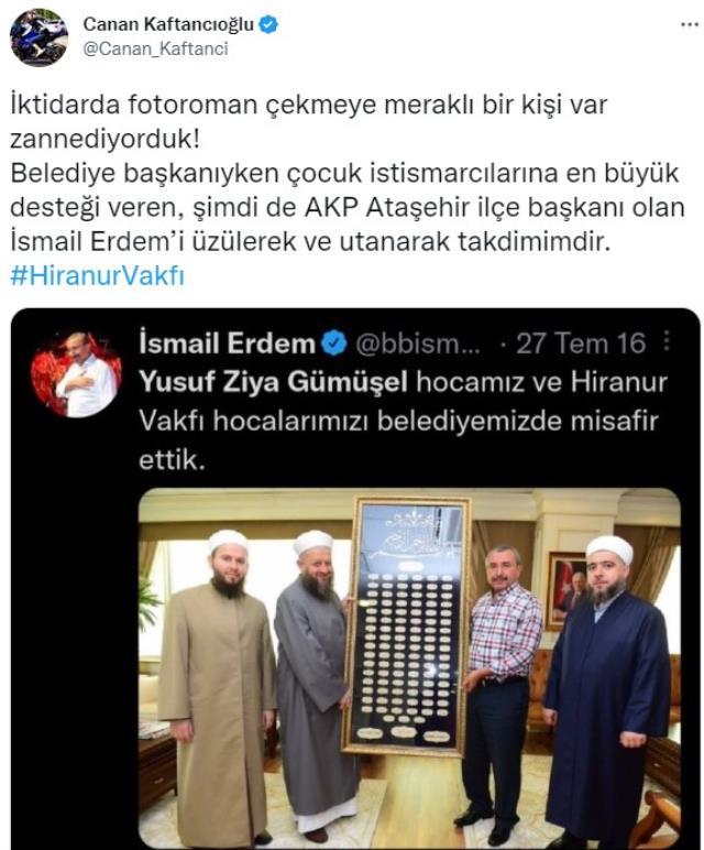 Yusuf Ziya Gümüşel'i makam odasında ağırlayan İsmail Erdem de istismar olayını kınadı