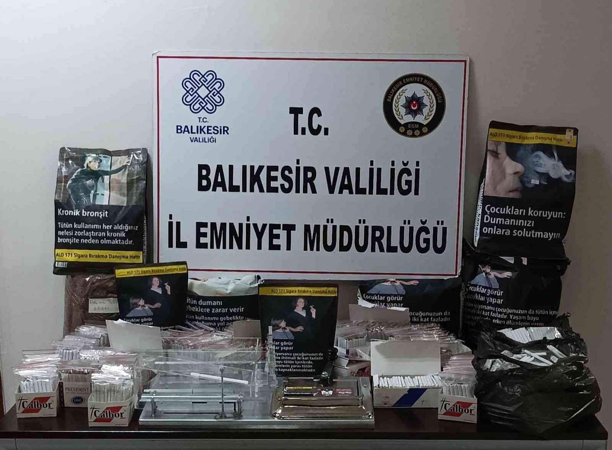 Balıkesir\'de polisten kaçak tütün operasyonu