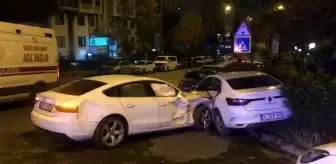 Ataşehir'de iki otomobil çarpıştı: 3 yaralı