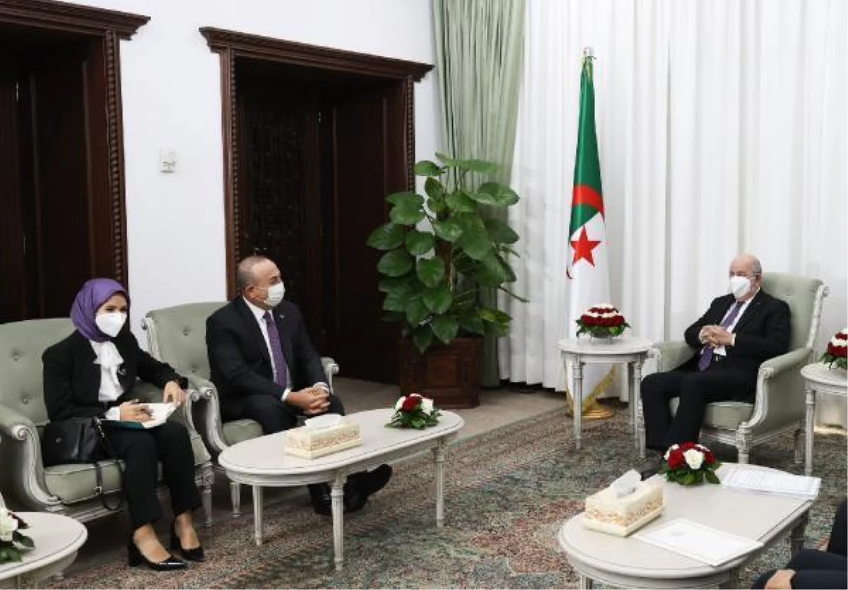 Bakan Çavuşoğlu, Cezayir Cumhurbaşkanı Tebbun\'la görüştü