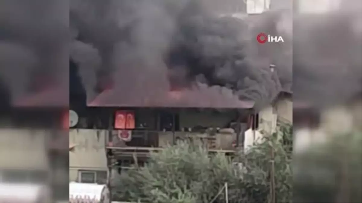 Kozan'da çıkan ev yangını mahallede panik yaşattı