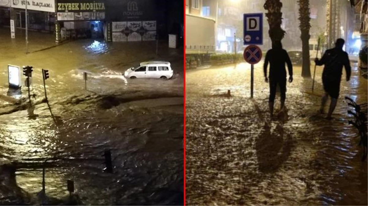Antalya\'nın Kumluca ilçesinde kuvvetli yağış hayatı altüst etti! Meydana gelen sel felaketi sonrası köprüler yıkıldı, eğitime bir gün ara verildi