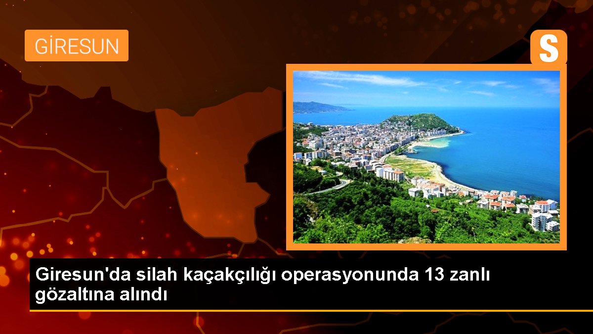 Giresun\'da silah kaçakçılığı operasyonunda 13 zanlı gözaltına alındı