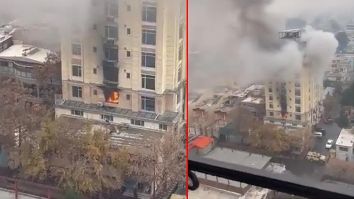 Kabil\'de Çinlilerin konakladığı otele saldırı! Patlamanın yaşandığı otelden dumanlar yükseliyor