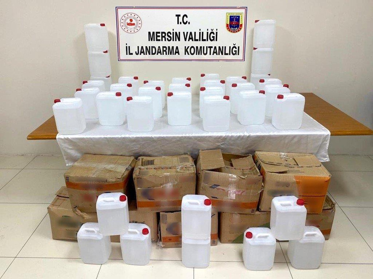 Mersin\'de 350 litre kaçak etil alkol ele geçirildi